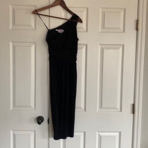 One shoulder evening dress by Maggy London